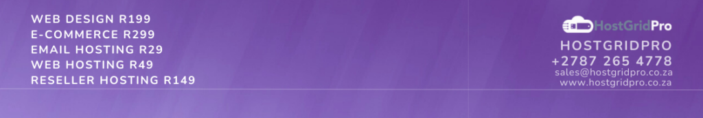 Web Design and Hosting South Africa