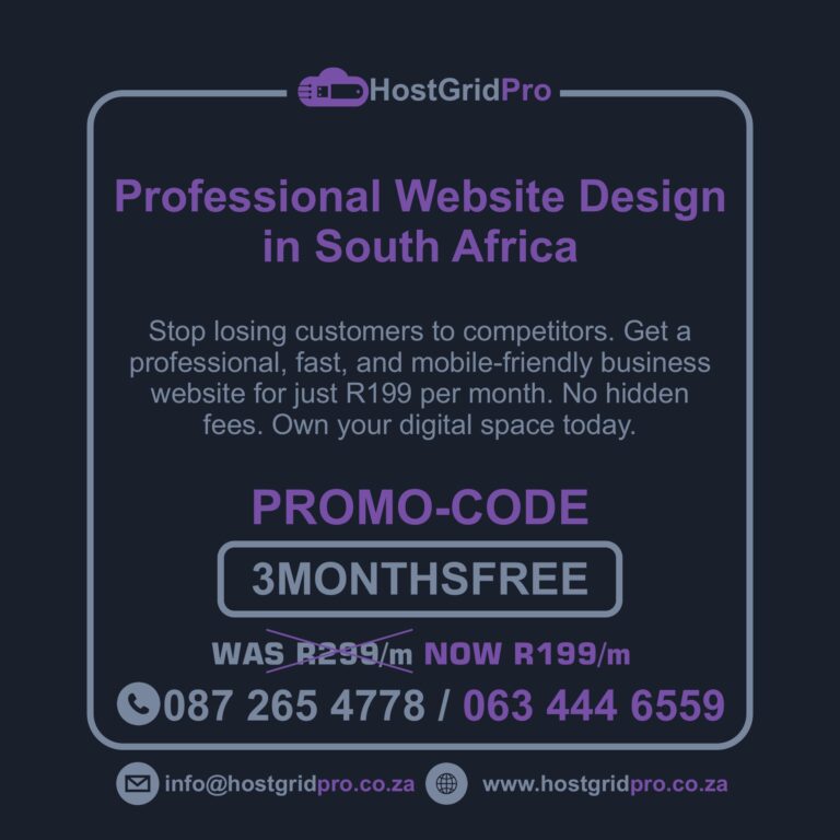 Professional Website Design in South Africa