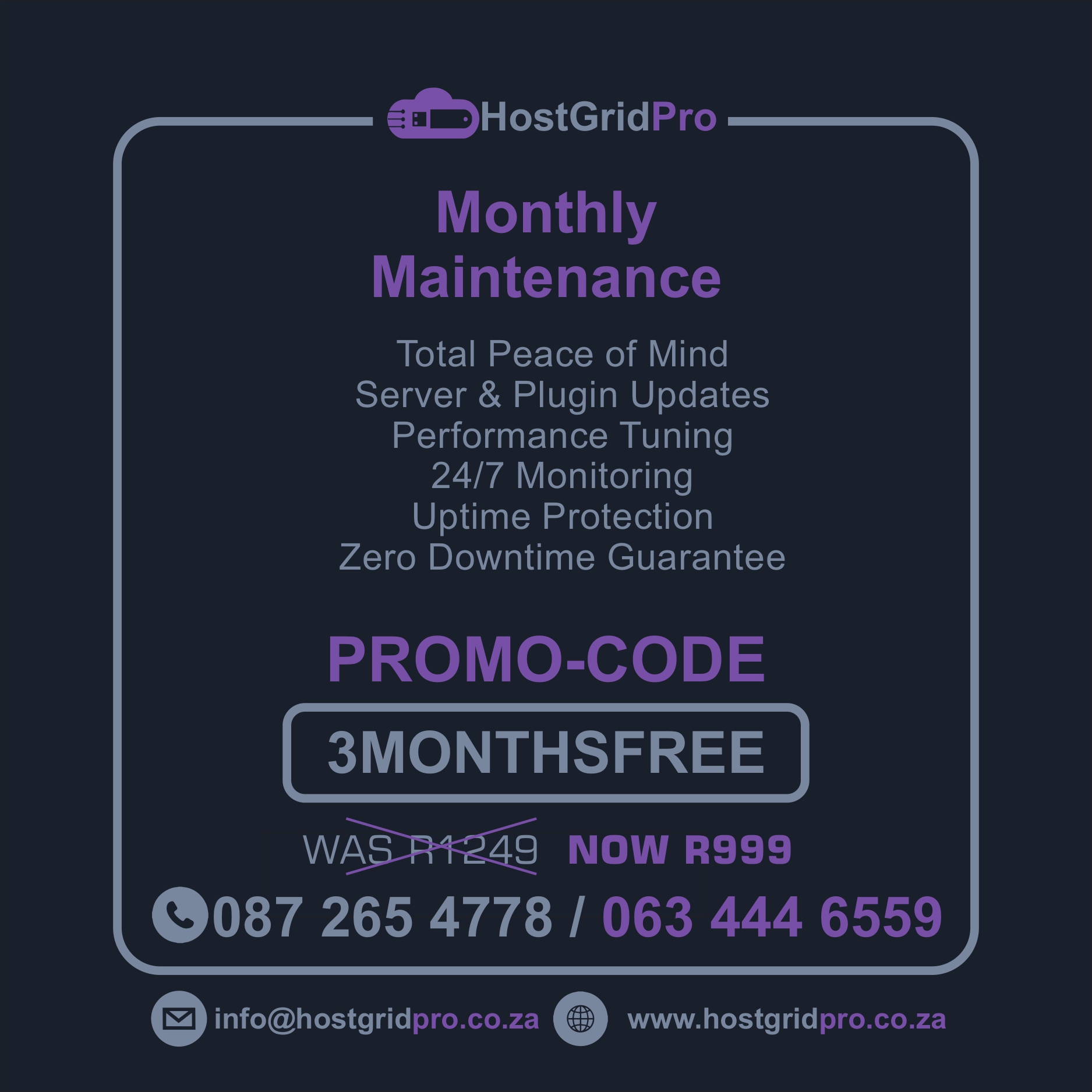 Monthly Maintenance